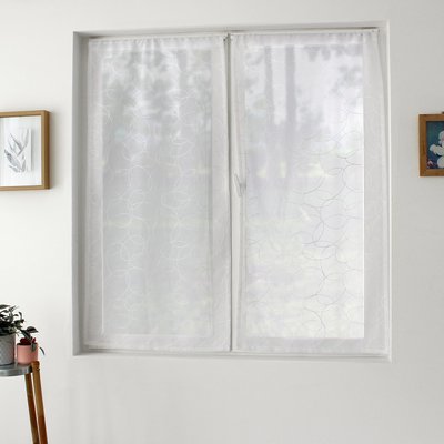 Paire de petits voilages brodés de sphères HOME MAISON