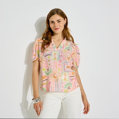 Blouse manches courtes imprimée GRAIN DE MALICE