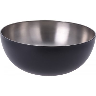Bol Préparation Mélangeur Inox Noir Cul de Poule - Diamètre 24cm WADIGA