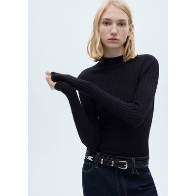 Pull-over côtelé col montant MANGO