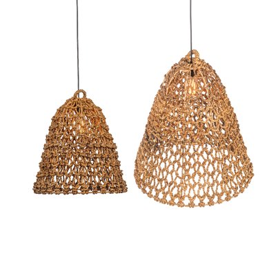 Lot de 2 suspensions en feuilles de palmier JOSY HYDILE