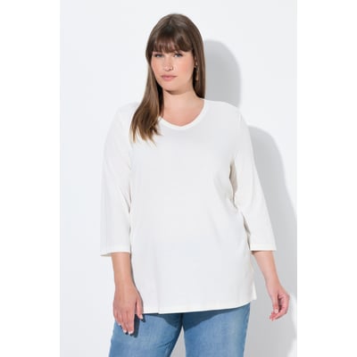T-shirt V basic, classic, manches 3/4 ULLA POPKEN