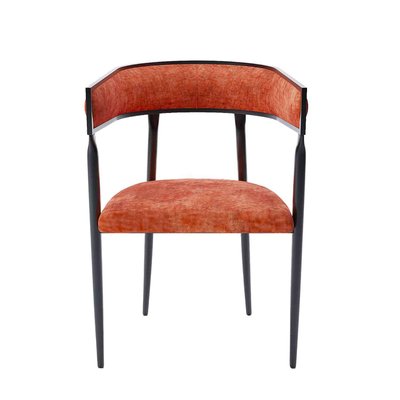 Chaise de salle à manger design dossier arrondi velours - AURORE POTIRON PARIS