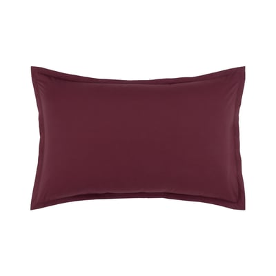 Taie d'oreiller en percale de coton violet, ALCOVE DESFORGES