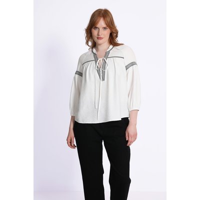 Blouse unie avec galons décoratifs JEAN-MARC PHILIPPE