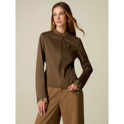 Veste avec zip et col mao OLTRE