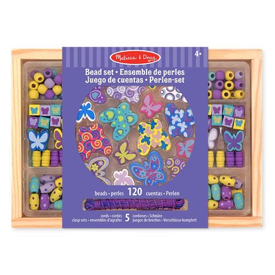 Ensemble de perles en bois Papillons MELISSA & DOUG