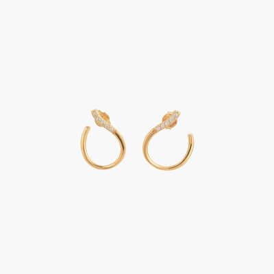 Boucles d'oreilles arrondies ornées de zircon - argent garanti 925 BALABOOSTE