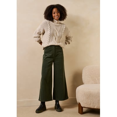 Pantalon large en velours côtelé LA FEE MARABOUTEE