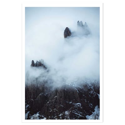 Affiche paysage tempête dans les alpes suisses HEXOA