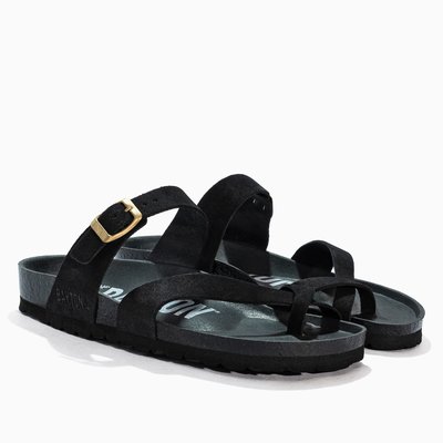 Tongs en cuir suédé DIANE pour femme BAYTON