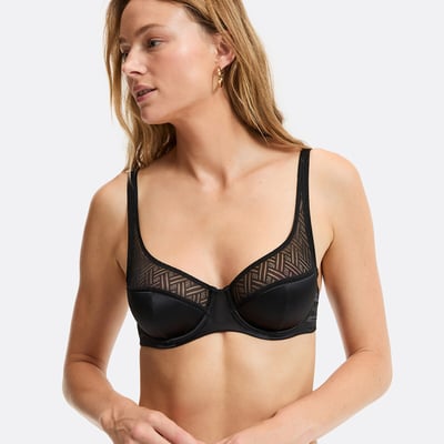Soutien-gorge emboîtant en dentelle et satin Stretch FLORIA ANNE WEYBURN
