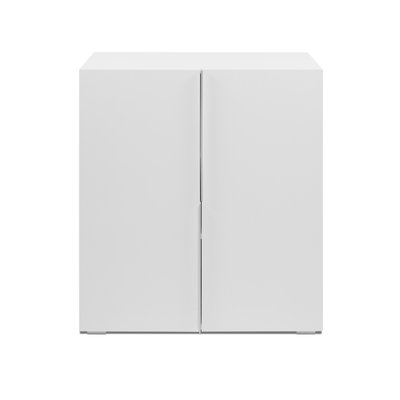 Meuble de rangement 2 portes et 2 étagères à l'intérieur blanc L76cm - ORSA CALICOSY