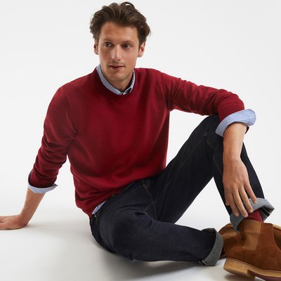 Pull rouge bordeaux homme La Redoute