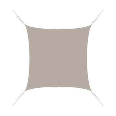 Voile d'ombrage carrée 4 x 4m JARDINDECO