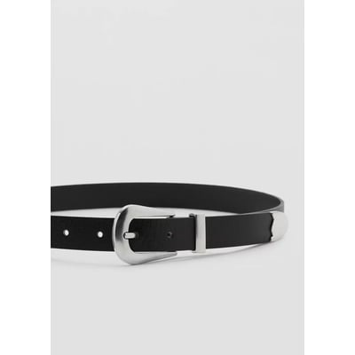 Ceinture en cuir détail métallique MANGO