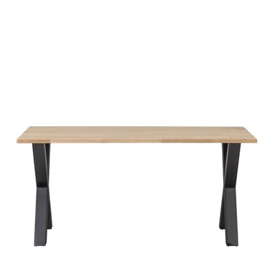 Table à manger en bois piétement en X 160x90 cm - Tablo WOOOD