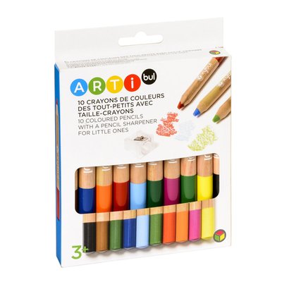 10 crayons des petits + taille crayons OXYBUL 