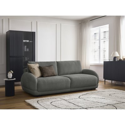 Canapé droit convertible 3 places en tissu lisse, MONICA BOBOCHIC