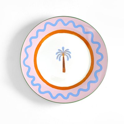 Set of 2 Electric Coast Palm Tree Dinner Plates ELEANOR BOWMER