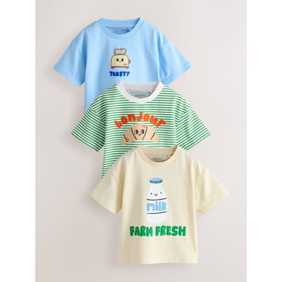 T-shirts imprimés à manches courtes, lot de 3 NEXT
