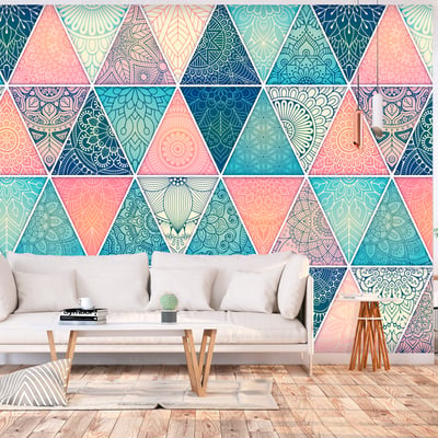 Papier peint intissé panoramique Oriental Triangles EDEN