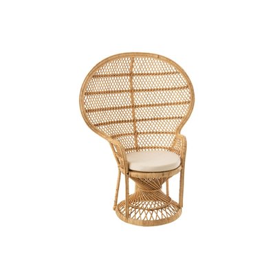 Fauteuil pomare en rotin avec coussin - TAHITI HELLIN, DEPUIS 1862