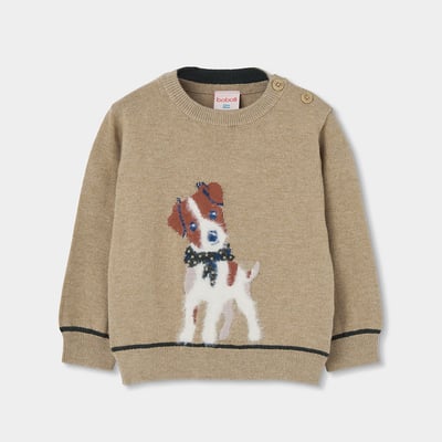 Pull garçon imprimé chien BOBOLI