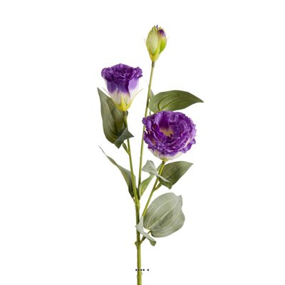 Lisianthus factice en tige H70cm D18cm 3 fleu ARTIFICIELLES