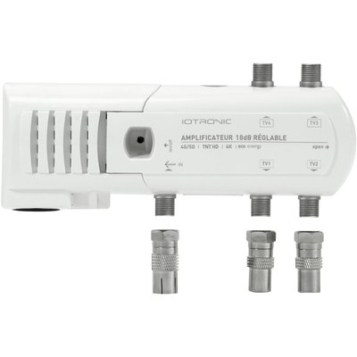 Amplificateur TV intérieur 4 TV 18db réglable avec LED TELEVES