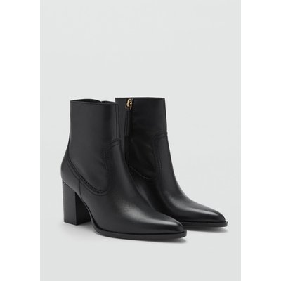 Bottine bout en cuir MANGO
