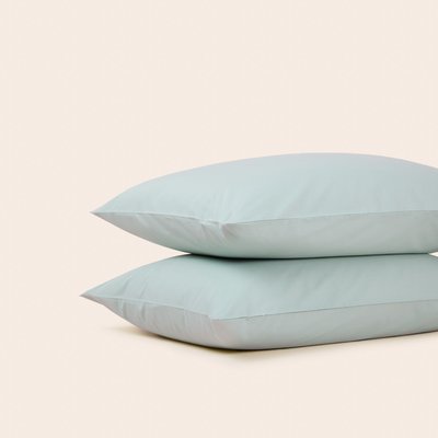 Lot de 2 taies d'oreiller en Percale de coton unie  CELIANE MADURA