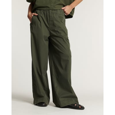 PANTALON LARGE TAILLE HAUTE POPELINE LABDIP