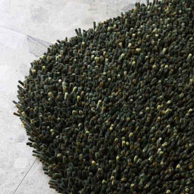 Tapis shaggy tissé en laine motif faux uni ROCKS UN AMOUR DE TAPIS