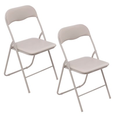 Lot de 2 chaises pliantes en PVC TOILINUX