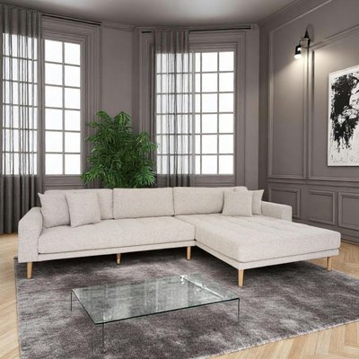 Canapé d'angle beige chiné - côté droit, 290 cm AMSTERDAM PIER IMPORT