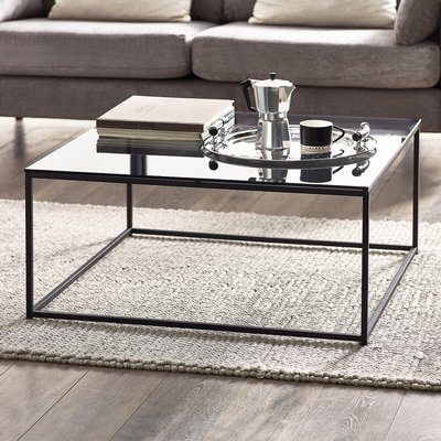 Dallas Smoked Glass Square Coffee Table SO'HOME
