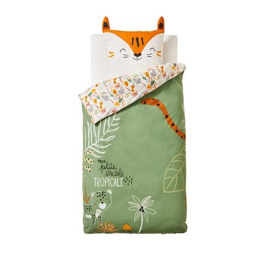 Housse de couette enfant + taie d'oreiller en flanelle Dumbea PETIT BEGUIN