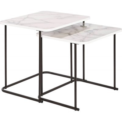 Tables gigognes effet marbre (lot de 2) Moderno RECOLLECTION
