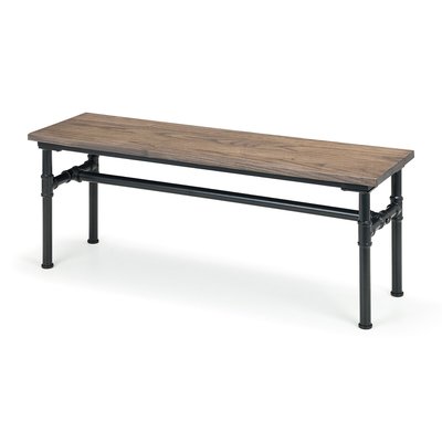 Abraham Solid Elm Wood Dining Bench (Seats 2) SO'HOME