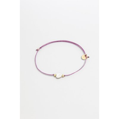 Bracelet cordon coeur - Mauve YAY PARIS