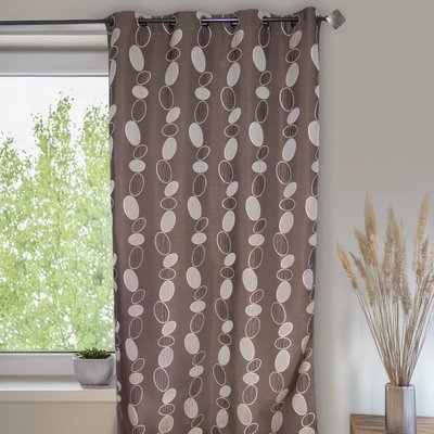 Rideau Ameublement en Jacquard Galets Chocolat HOME MAISON