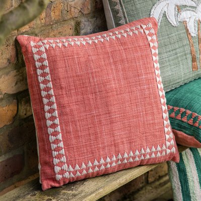 Kiera Embroidered Border Filled Cushion SO'HOME