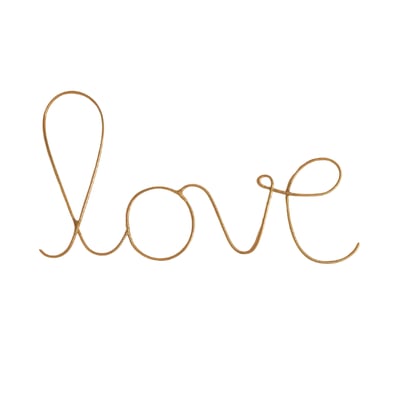 Mot fil de laiton doré "LOVE" -  LOJI HOME MAISON