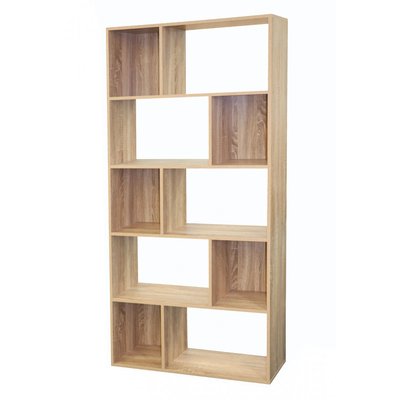 Étagère en bois blanc 10 casiers 83x23x173cm WADIGA