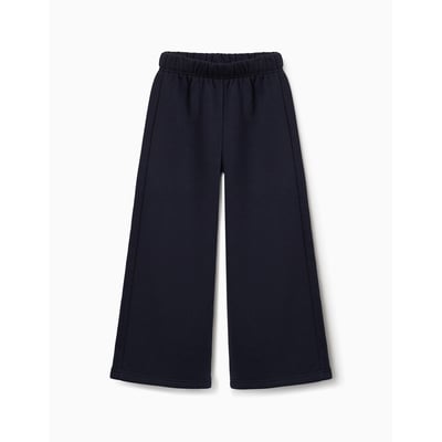 Pantalon à jambe large en molleton avec doublure en coton peigné ZIPPY