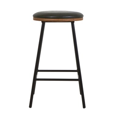 Tabouret snack imitation cuir vert MARCEL ZAGO