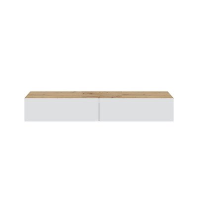 Meuble suspendu 2 abattants et 2 niches de rangement L180 cm - Kaway CALICOSY