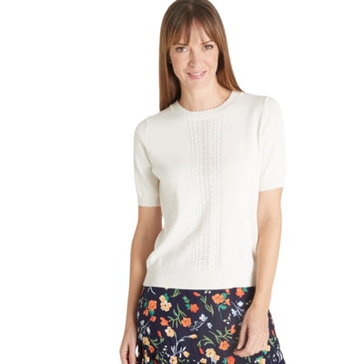 Pull torsadé manches courtes DAXON