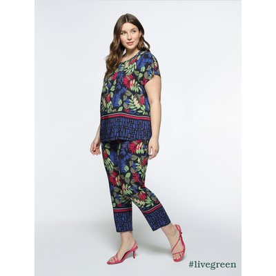 Blouse à imprimé tropical en viscose ECOVERO FIORELLA RUBINO